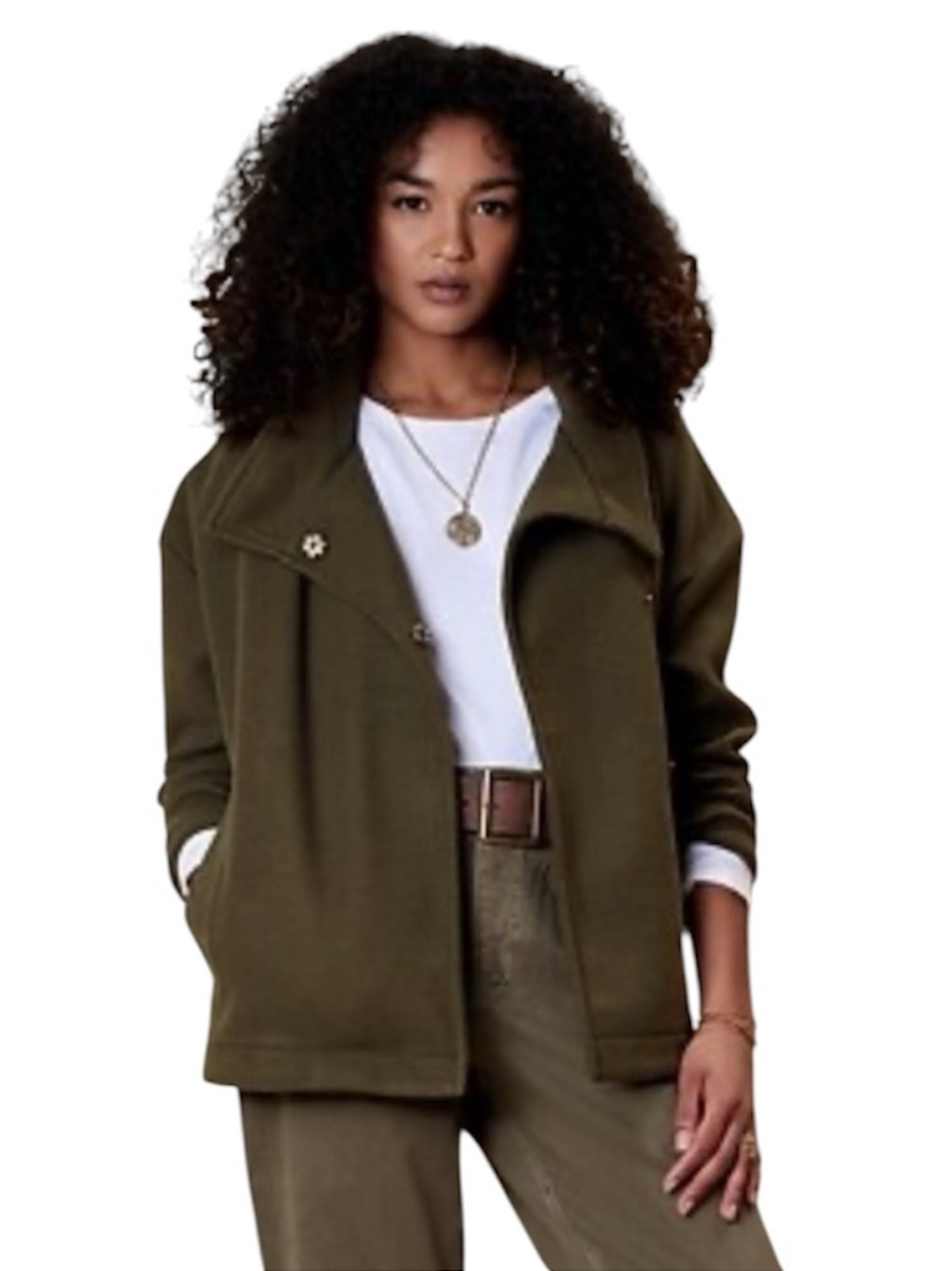 Banana Republic Camp Green Moto Jacket Size XL